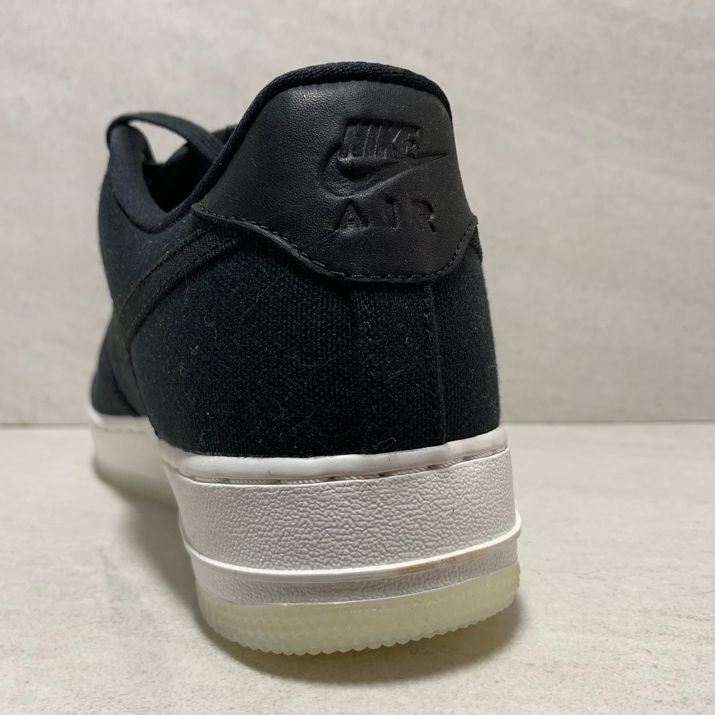 NIKE AIR FORCE 1 LOW RETRO QS BLACK CANVAS - AH1067-004 - Men's SIZE 7.5