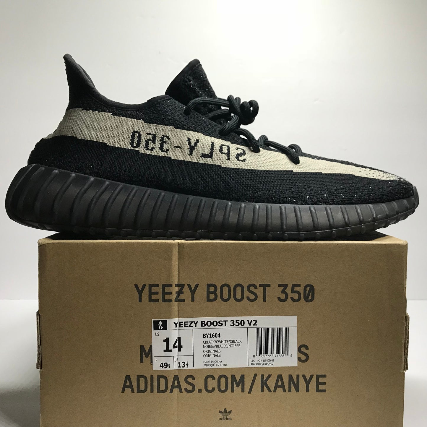 Adidas Yeezy Boost 350 V2 Oreo Noir/Blanc Taille 14