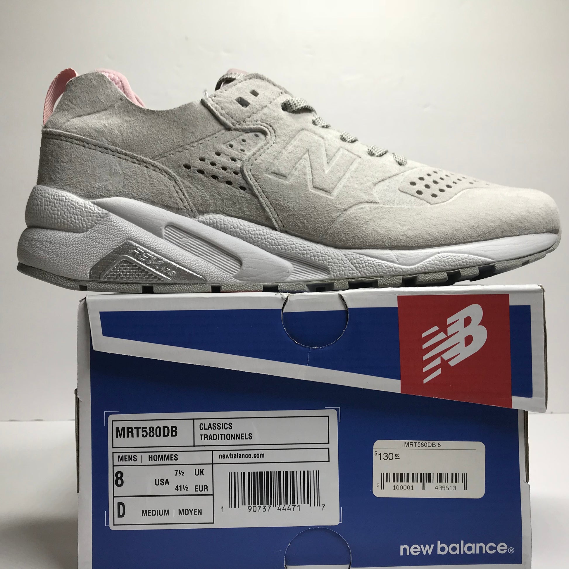 DS New Balance MRT580DB Re-Engineered White/Rose Size 8 Made in USA - New Balance