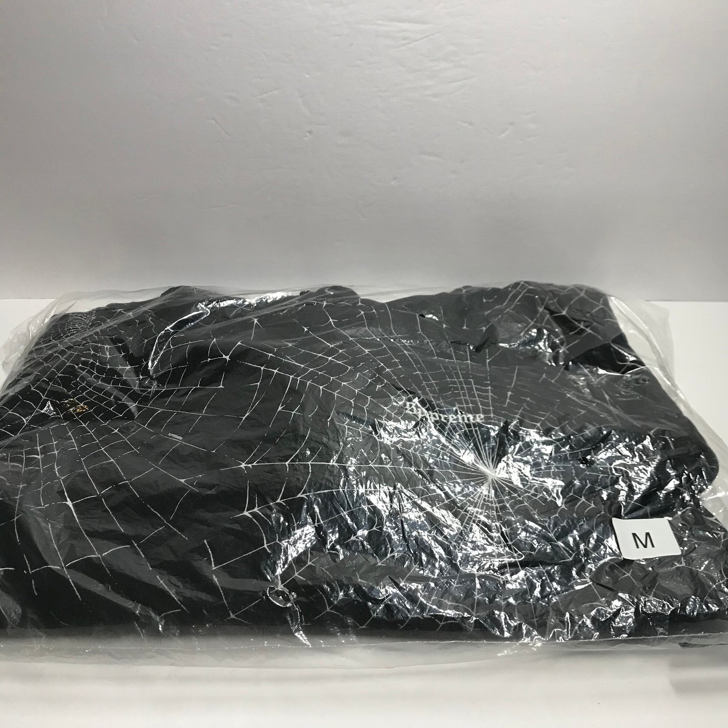 Supreme Spiderweb Hooded Sweathsirt Black Size M FW16
