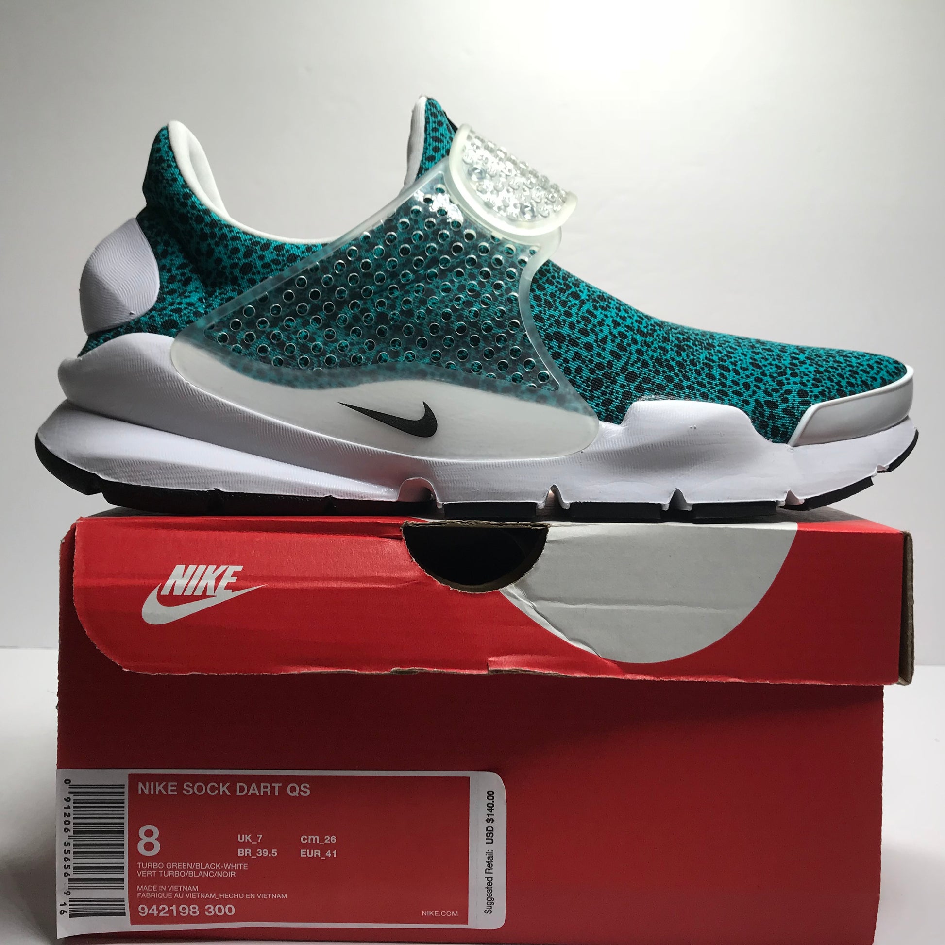 Nike Sock Dart QS Safari Pack Turbo Green - 942198 300 - Men's Size 11 - DOPEFOOT
