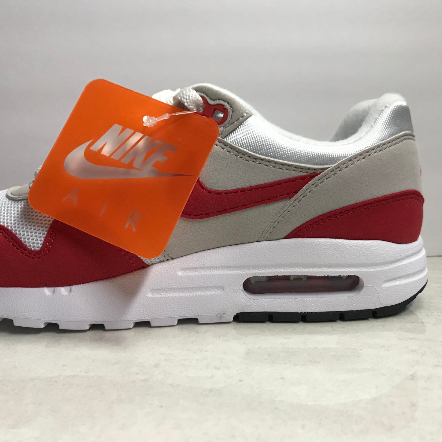 Air Max 1 QS GS 2017 Blanche/Rouge - 827657 101 - Taille Jeune 5Y