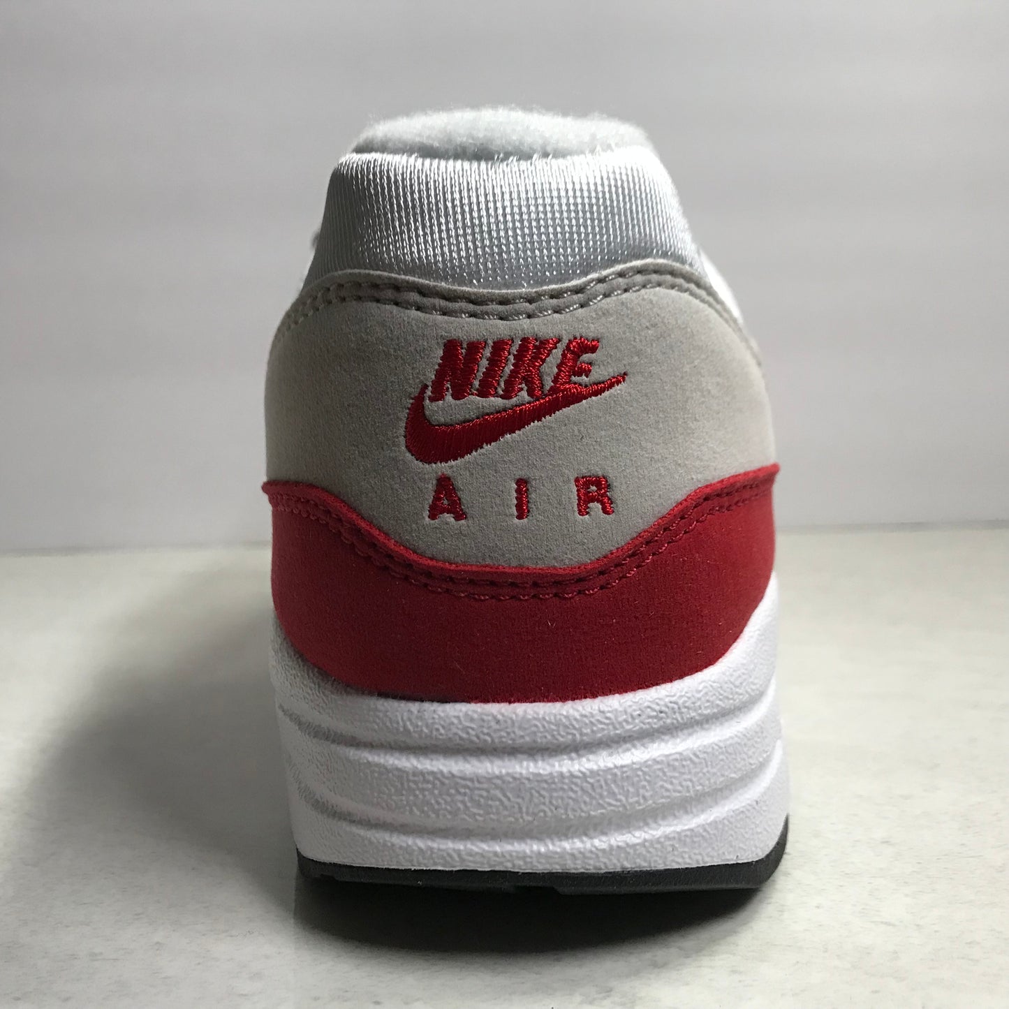 Air Max 1 QS GS 2017 Blanche/Rouge - 827657 101 - Taille Jeune 5Y