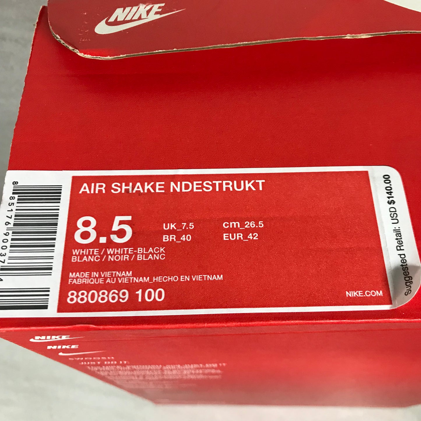 DS Nike Air Shake Ndestrukt Chicago Bulls Talla 8.5/Talla 9/Talla 10/Talla 12/Talla 13