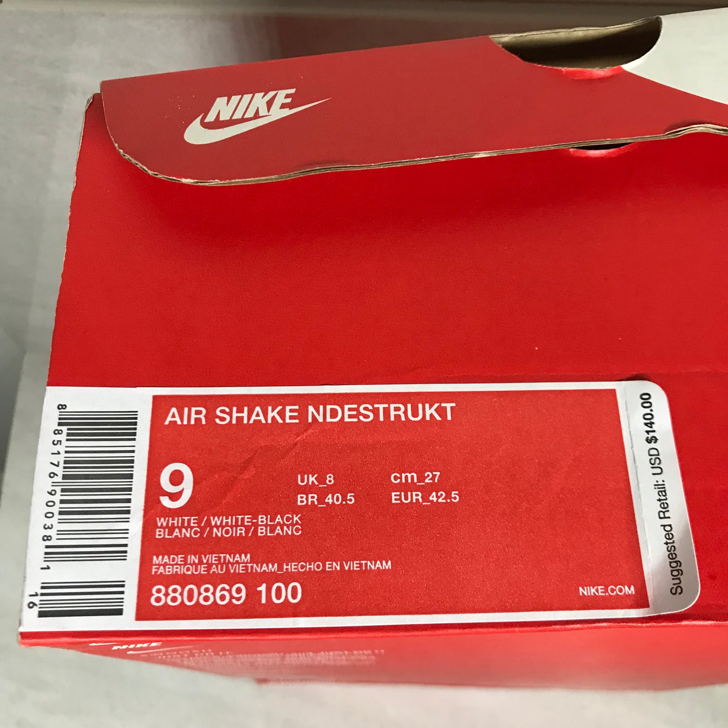 DS Nike Air Shake Ndestrukt Chicago Bulls Talla 8.5/Talla 9/Talla 10/Talla 12/Talla 13