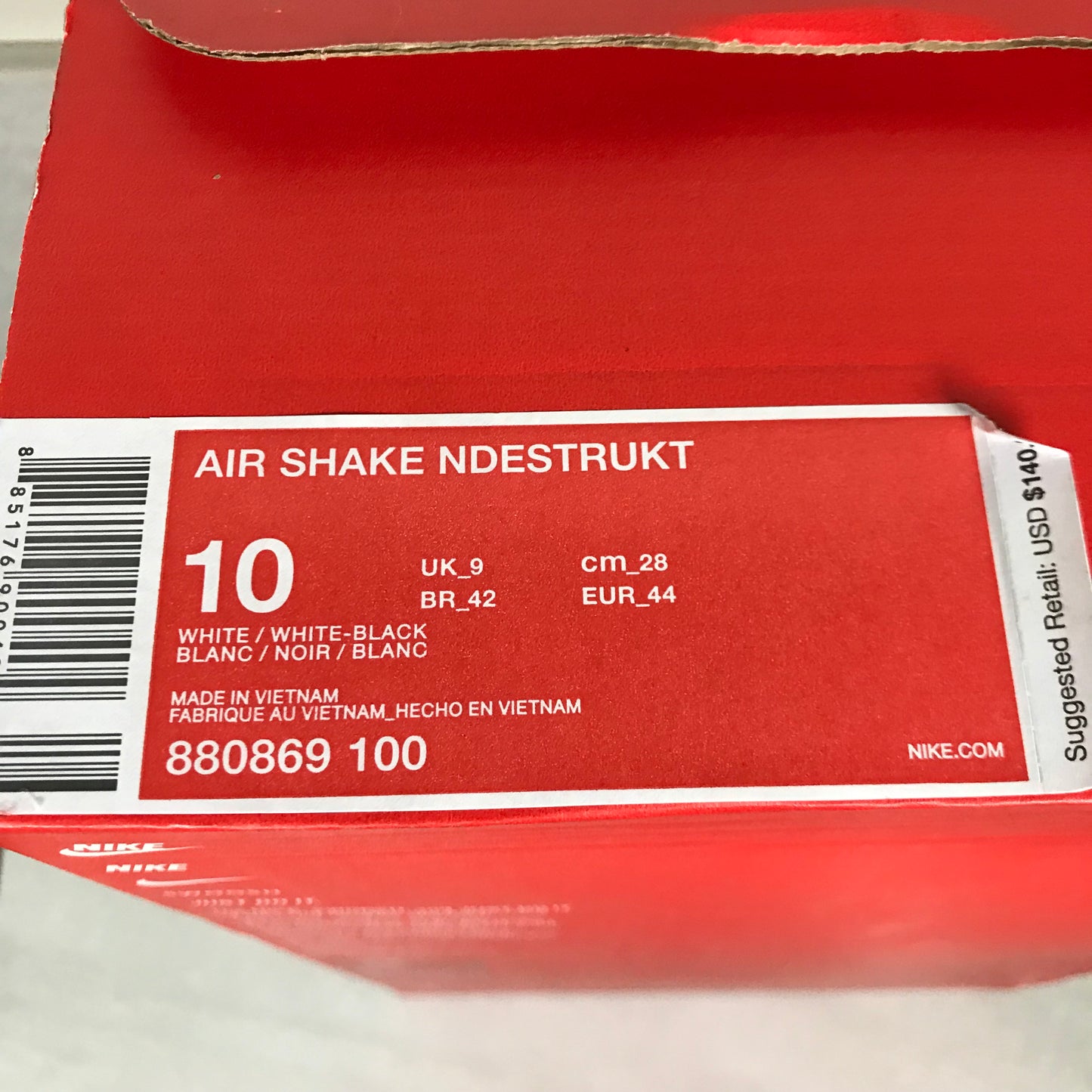 DS Nike Air Shake Ndestrukt Chicago Bulls Talla 8.5/Talla 9/Talla 10/Talla 12/Talla 13