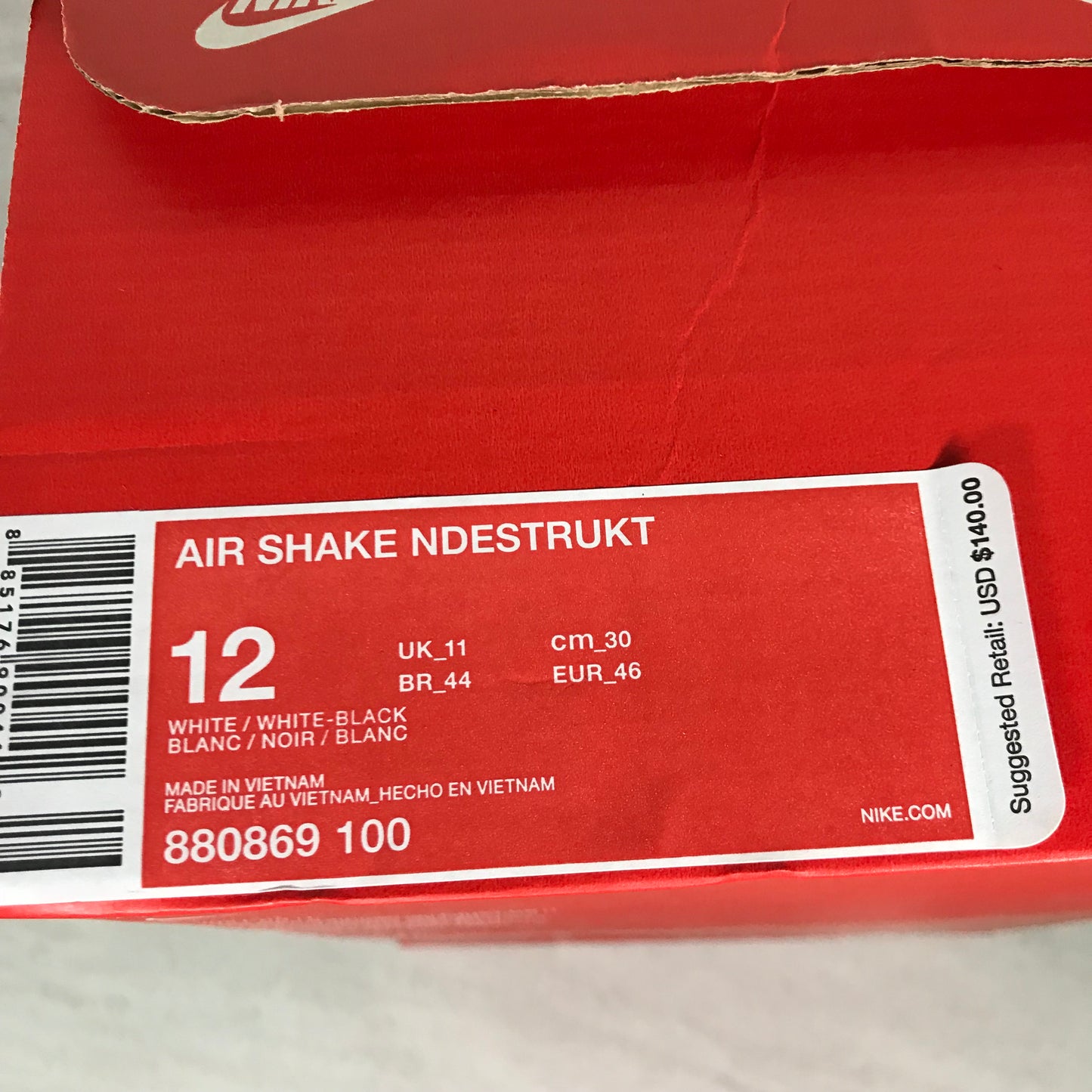 DS Nike Air Shake Ndestrukt Chicago Bulls Talla 8.5/Talla 9/Talla 10/Talla 12/Talla 13