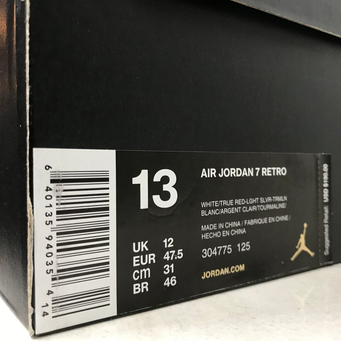 Air Jordan 7 VII Retro Hare - 304775 125 - Talla 13