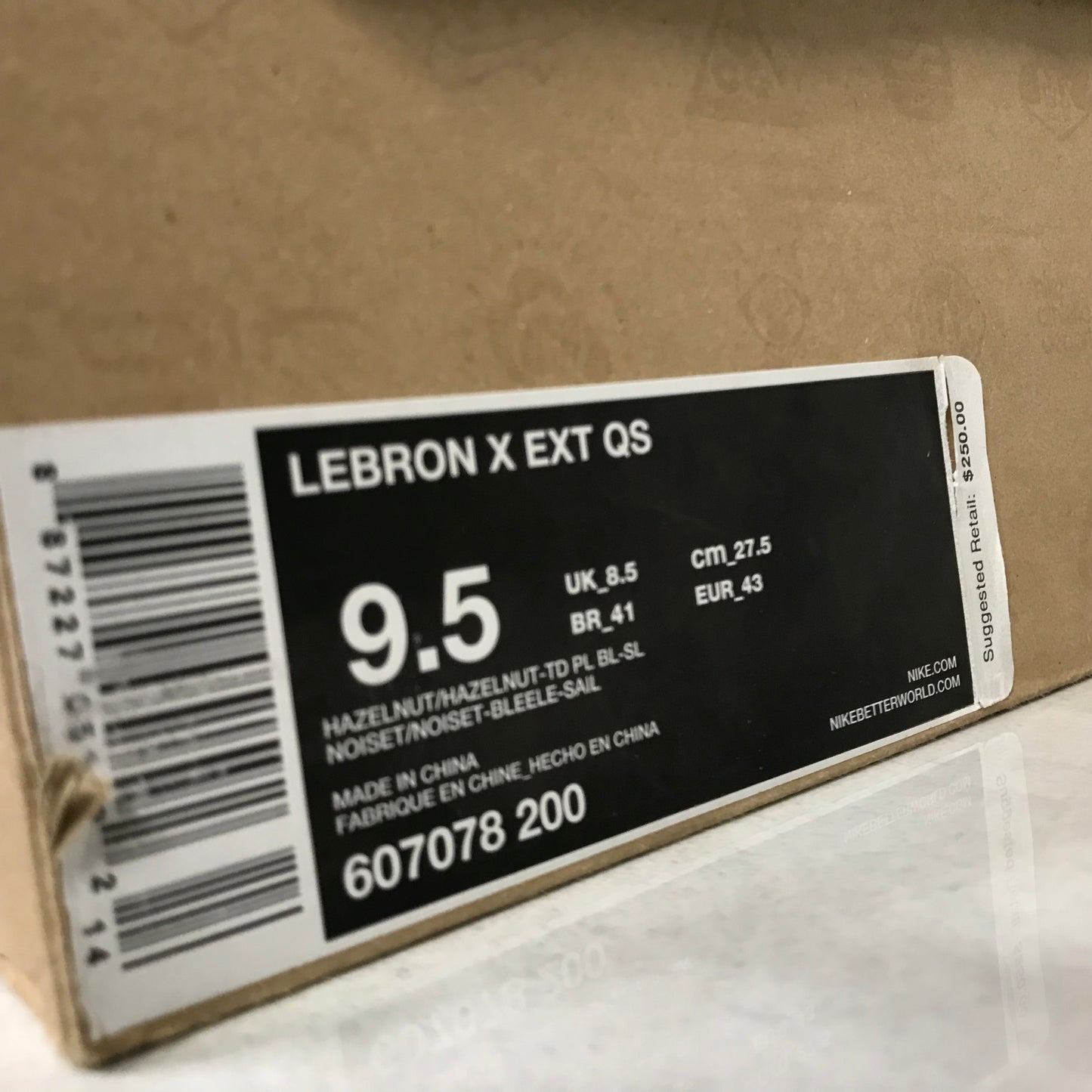 Nike Lebron 10 X EXT QS Suede Hazelnut Size 9.5