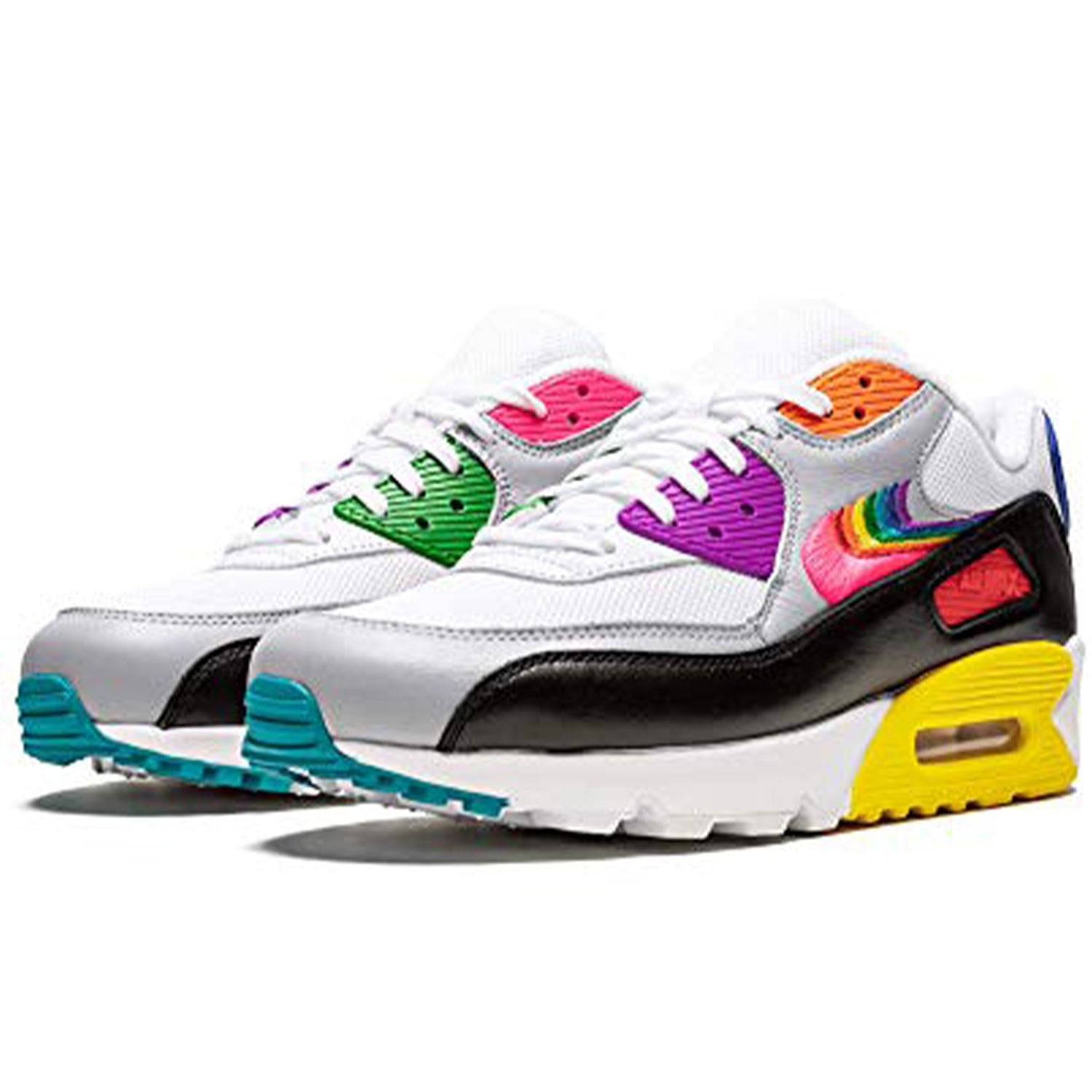 Nike Air Max 90 Be True Size 9.5 - Men CJ5482-100 White/Multi-Color-Black - Nike