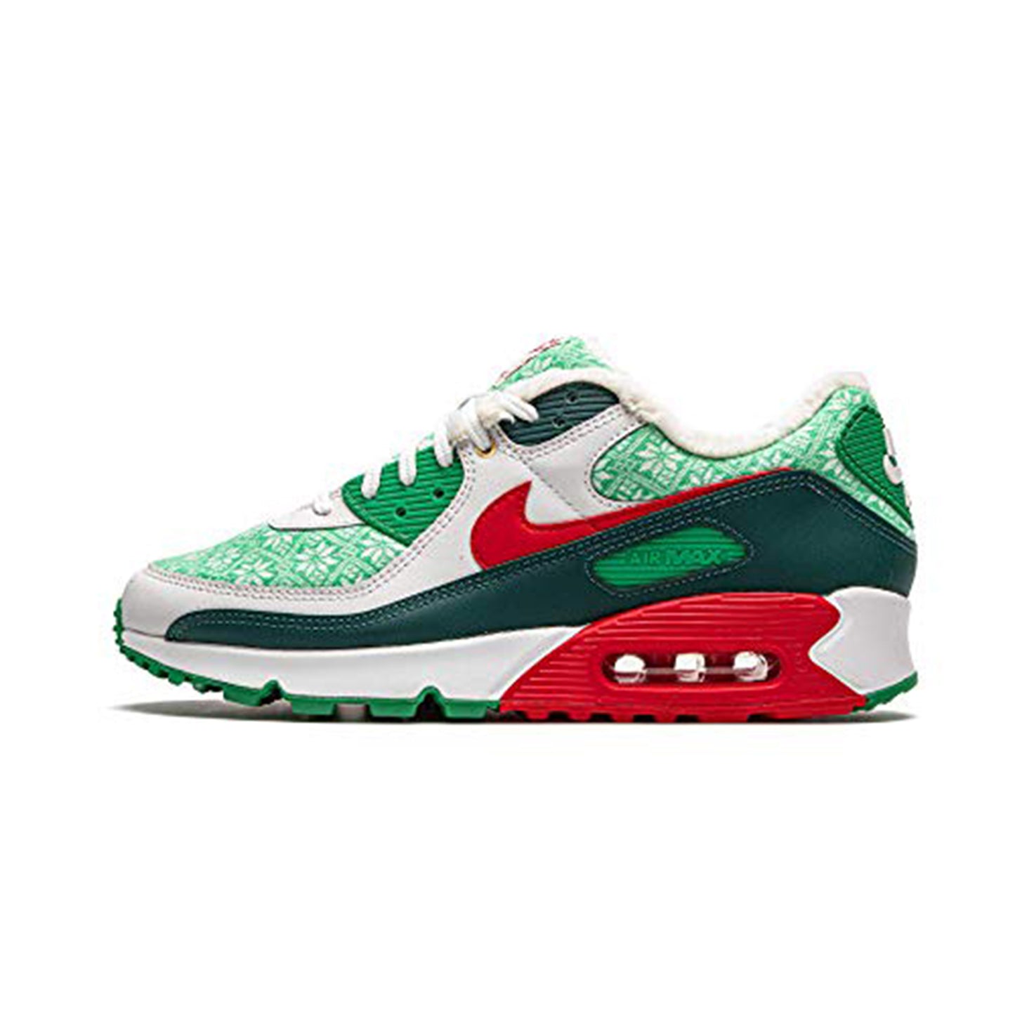 Nike Air Max 90 Nordic Christmas Size 9.5 - Men DC1607-100 White/Green/Red - Nike