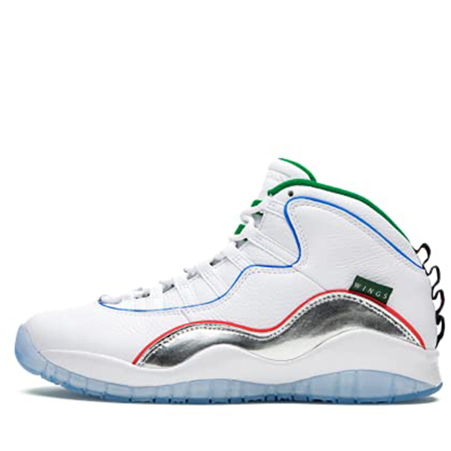 Nike Mens Air Jordan Retro 10 Wings Size 8 - CK4352 103 White/Chrome - Nike