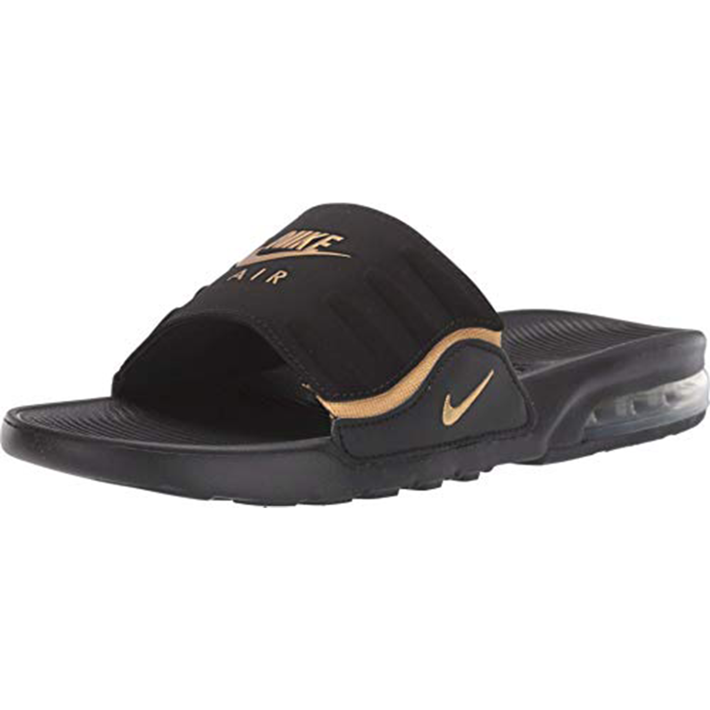 Nike Womens Air Max Camden Slide Bq4633-001 Black/Metallic Gold