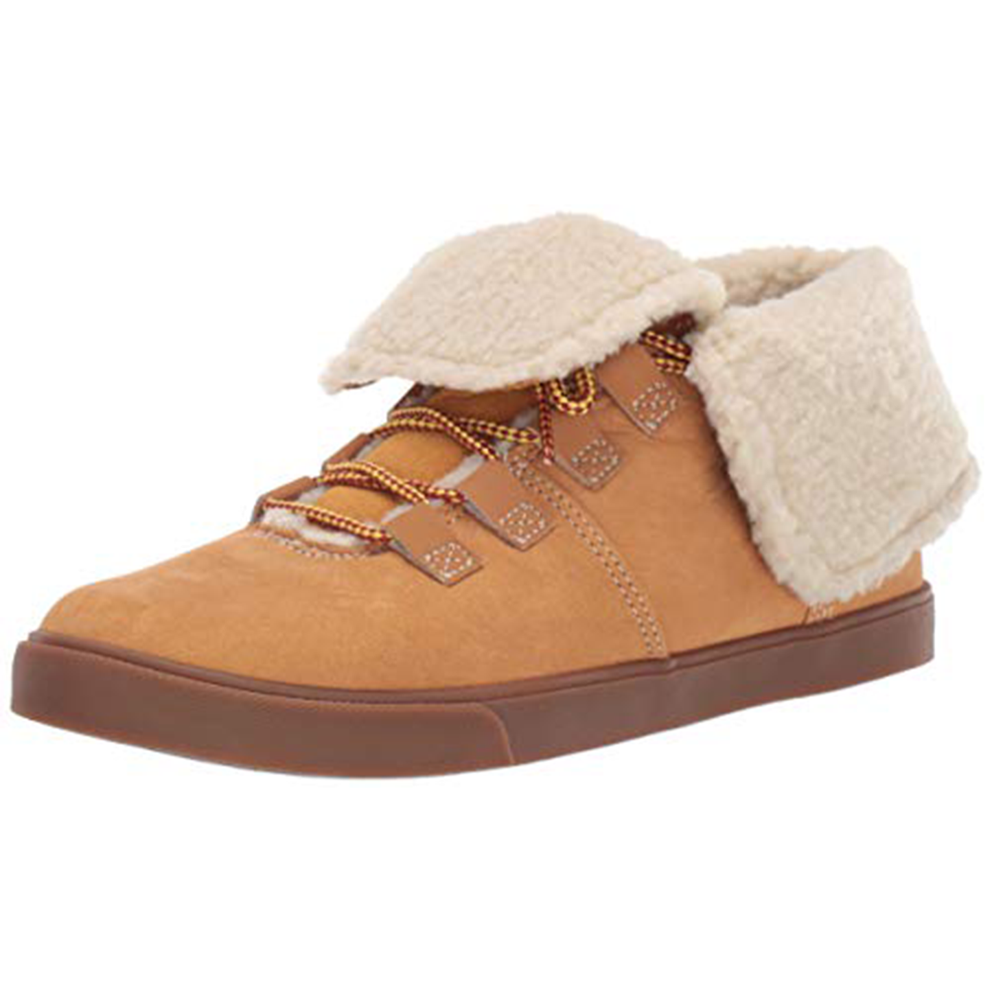 Timberland Dausette Fleece Fold Down Boot Fashion, Wheat Nubuck