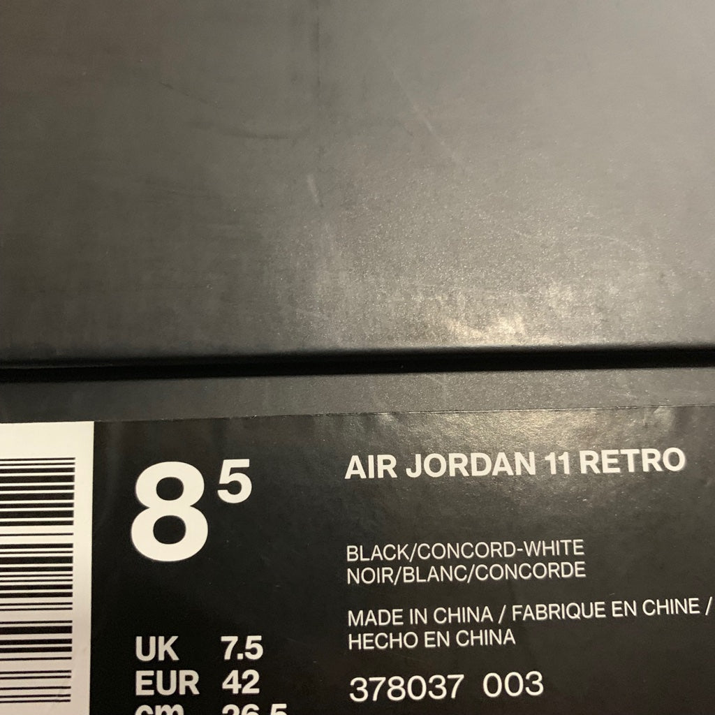 Nike Air Jordan 11 XI Retro Space Jam 2016 Tamaño 8.5 Negro 378037-003