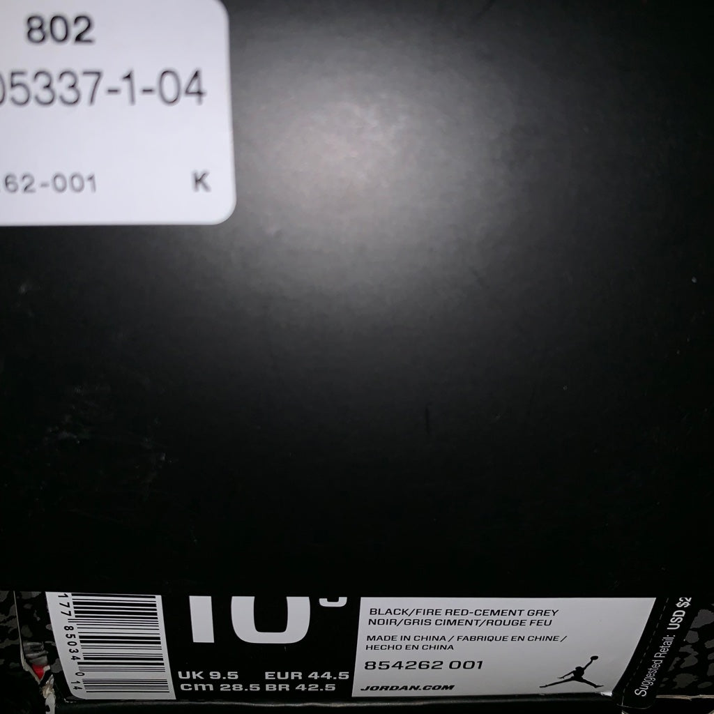 Nike Air Jordan 3 OG Retro Noir Ciment 2018 - 854262 001 - Taille 10/10.5