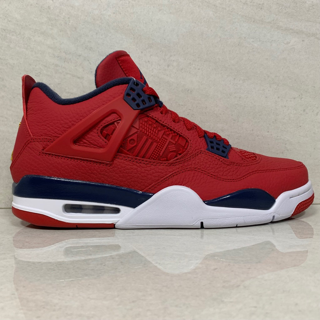 Air Jordan 4 Retro SE Fiba Gym Rojas/Obsidian-Blancas CI1184-617 - Talla de hombre 10.5