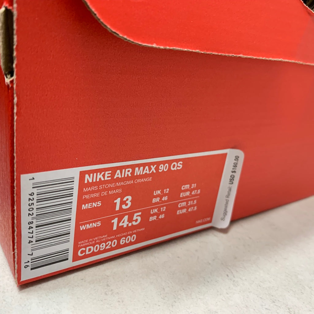 Nike Air Max 90 QS Mars Landing - CD0920-600 - Talla de hombre 13