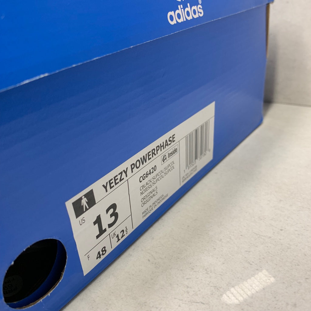 adidas Yeezy Powerphase Cuir Noir - CG6420 - Taille Homme 13