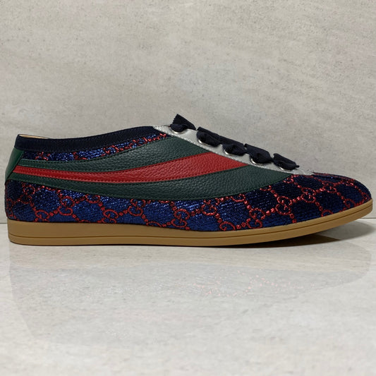 Baskets basses Gucci Falacer Lurex GG - Taille homme 9 - Bleu