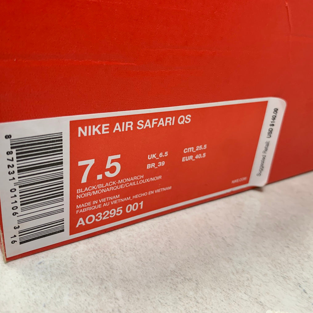 Nike Air Safari OG QS - AO3295 001 - Talla de hombre 7.5 Negro/Monarca