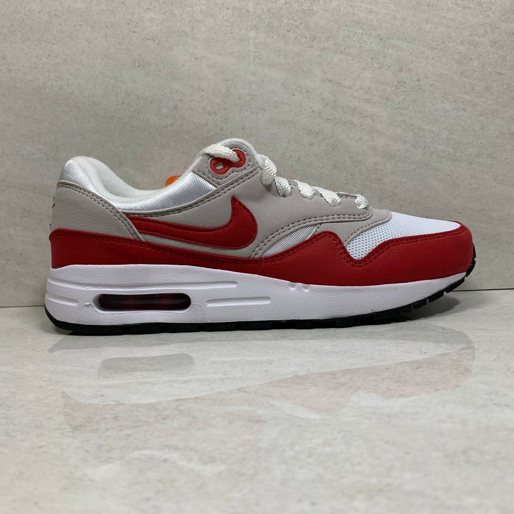 Air Max 1 QS GS 2017 Blanche/Rouge - 827657 101 - Taille Jeune 5Y