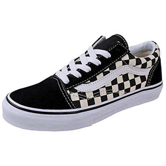 Vans Kids' Primary Check Old Skool Shoes Black 1 - Vans