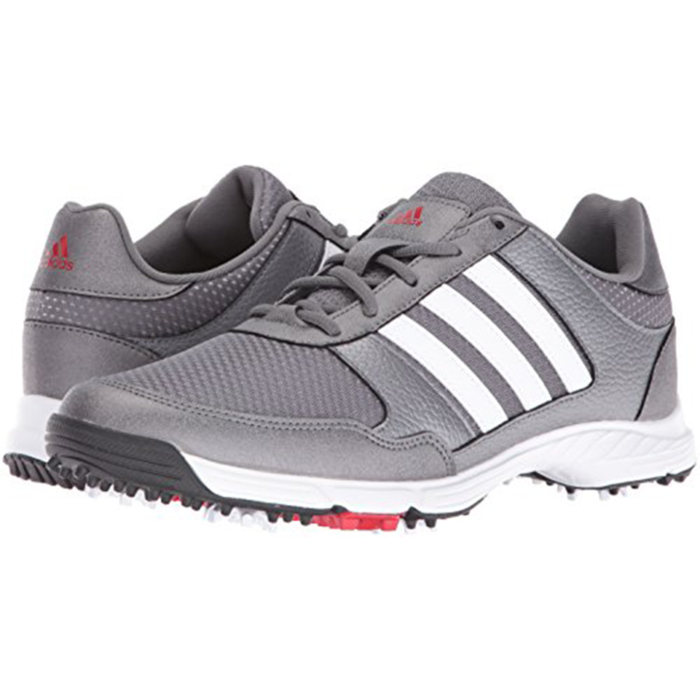 adidas Men's Tech Response Golf Shoe, Iron Metallic/White, 8.5 M US