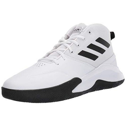 adidas mens Ownthegame EE9631-100 Basketball Shoe, White/Black/White, 8.5 US
