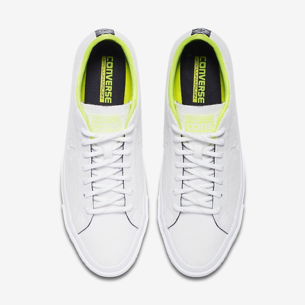 Converse One Star Shield Canvas White/Volt 153704C Men's Size 9/Size 11.5 - Converse